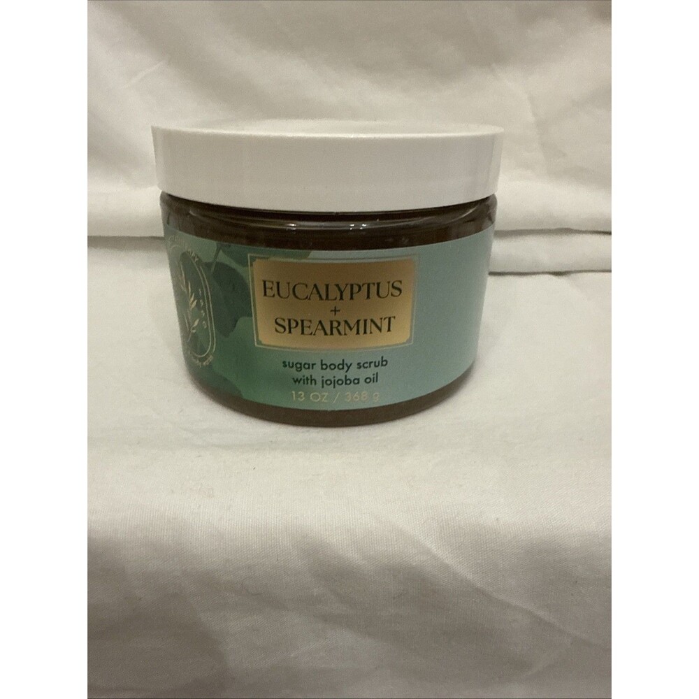 ALL NEW Eucalyptus Spearmint Sugar Body Scrub Jojoba 13 oz Bath & Body Works